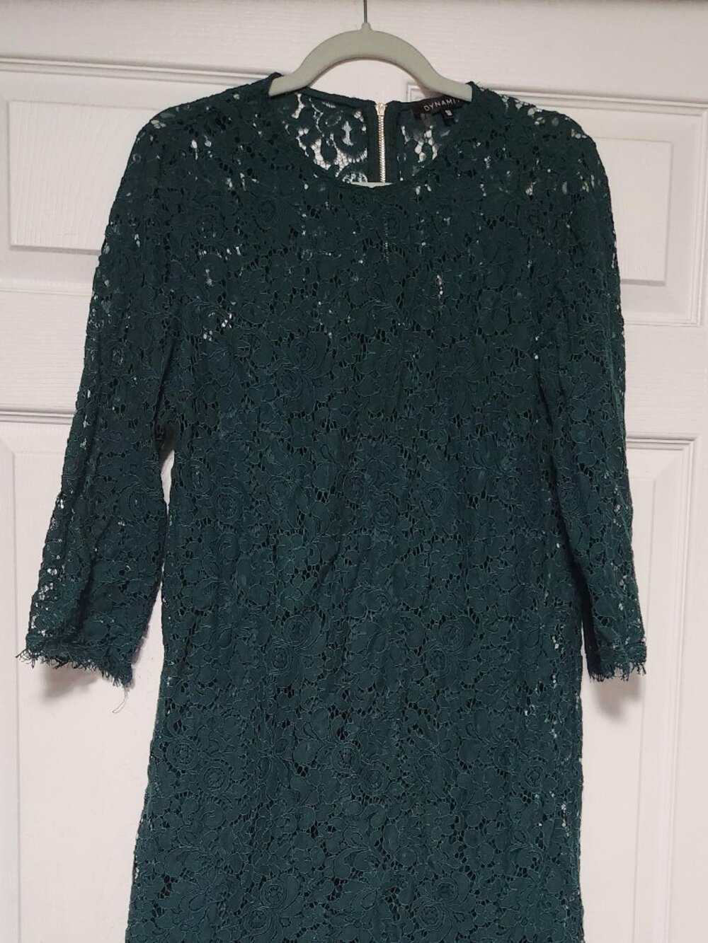 Dynamite Emerald Green Lace Mini Dress Size Large